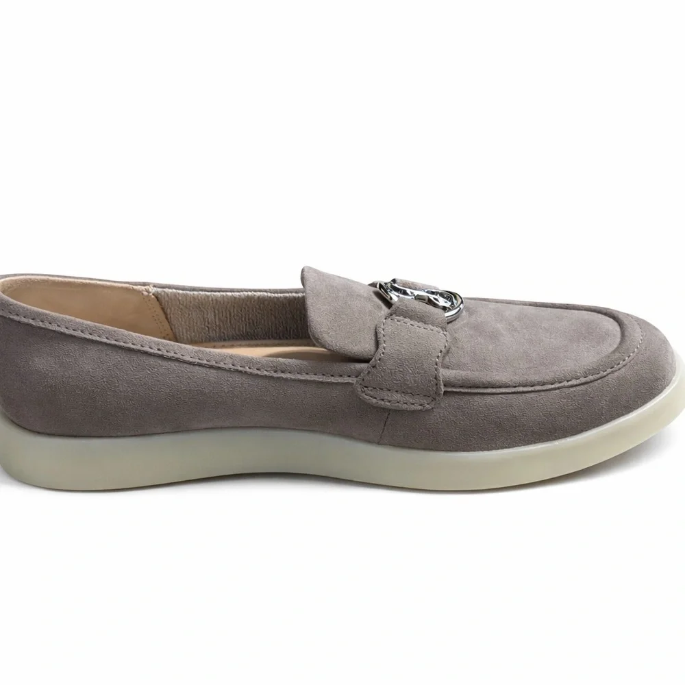 Sam & Libby Skylar Contrast Sole Moccasin Loafers Women’s 8.5 Slip On Logo